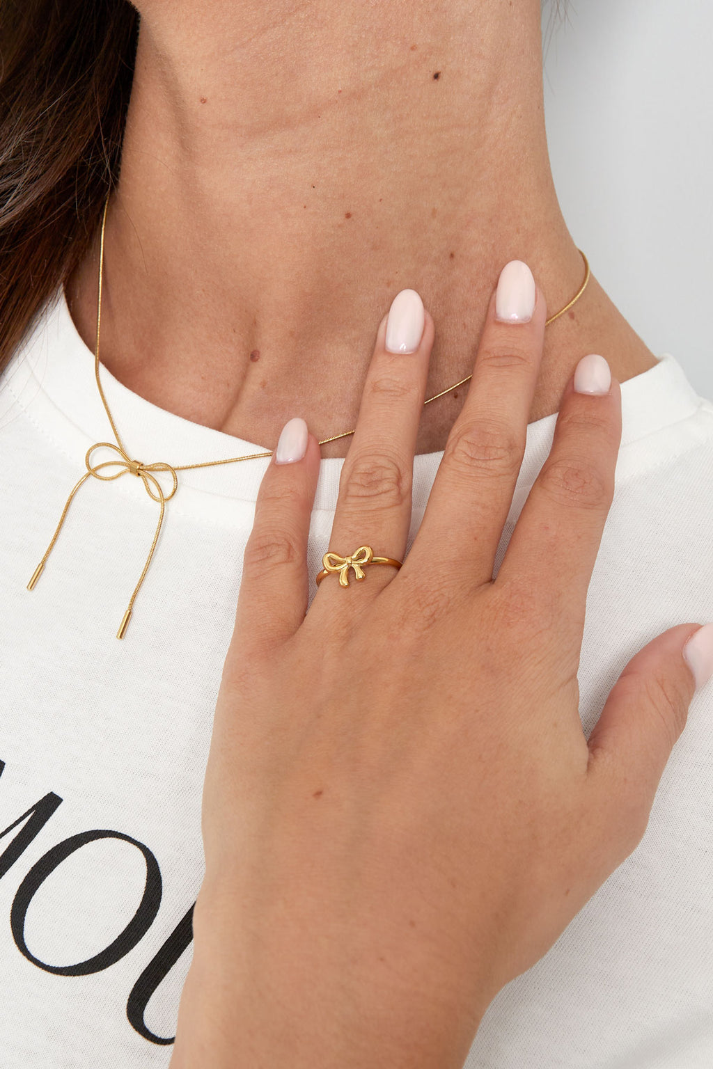 kleine strik ring- goud